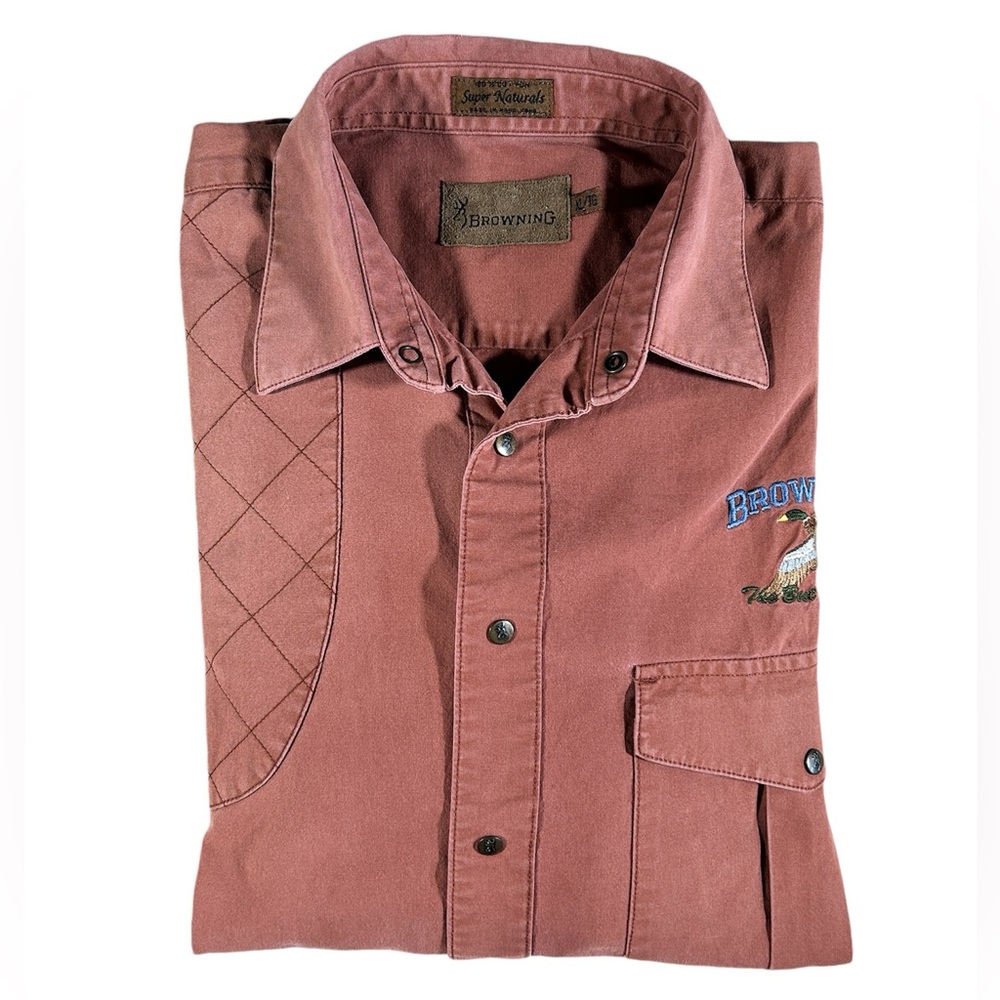 Browning Vintage Shirt Mens Extra Large XL GRAPHIC Duck Padded Shooting Hunting - Picture 6 of 14